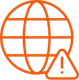 Global cybersecurity threats icon